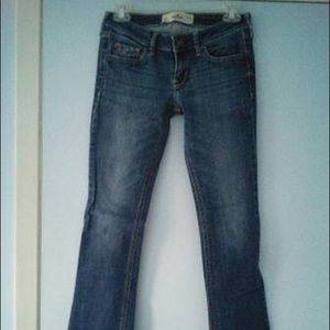 Hollister light to medium wash distressed jeans